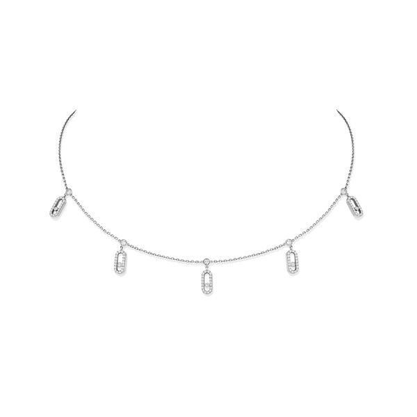 Move Uno White Gold and Diamond Pav&eacute; Choker
